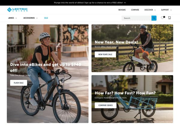 Lectric eBikes® Shopify storefront homepage