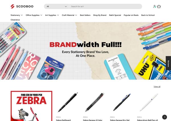 SCOOBOO Shopify storefront homepage