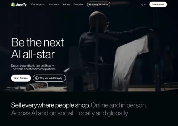 Shopify Shopify storefront homepage