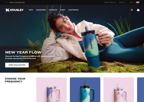 Stanley 1913 Shopify storefront homepage