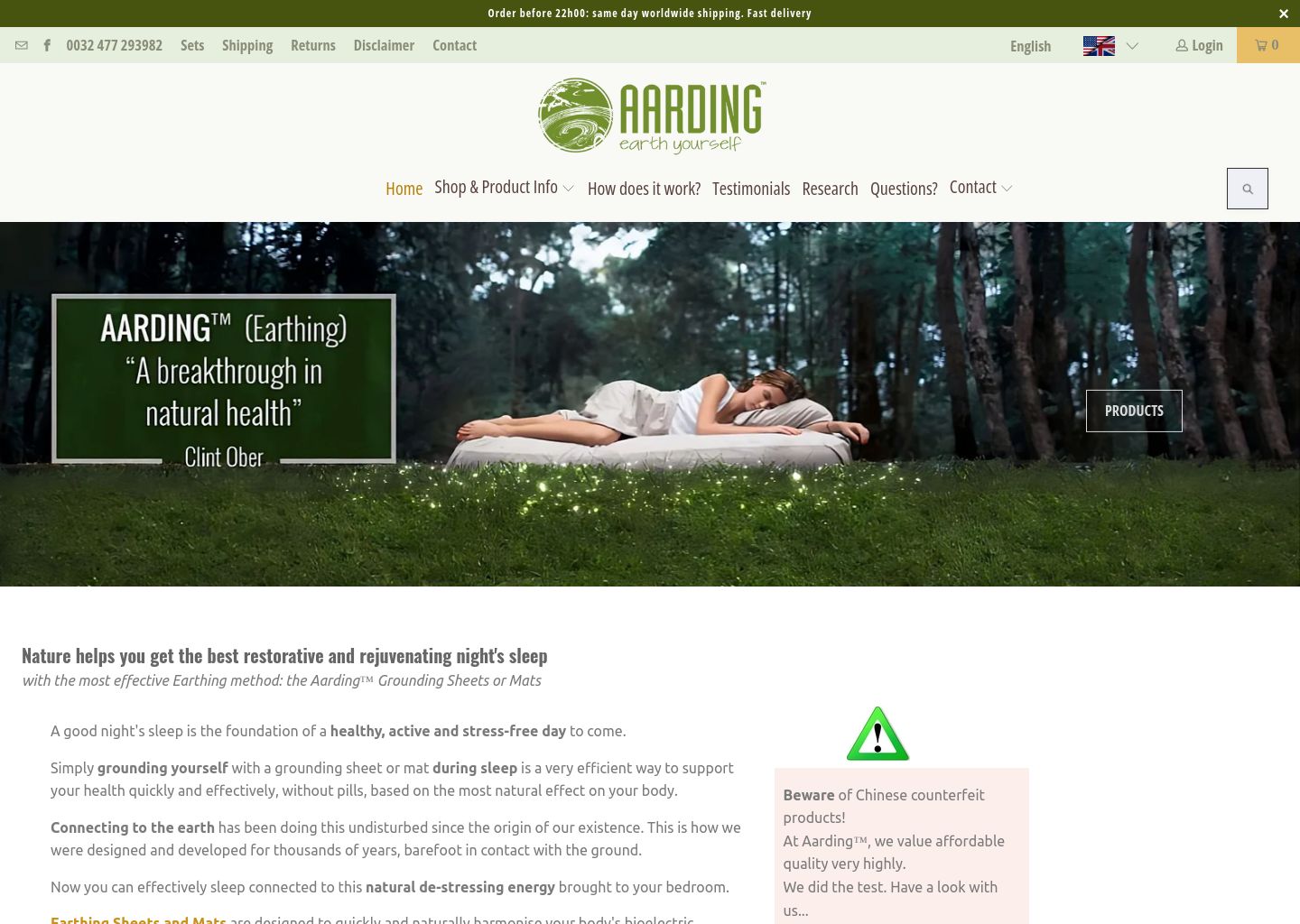 Aarding Shopify store homepage — home & decor store in Belgium
