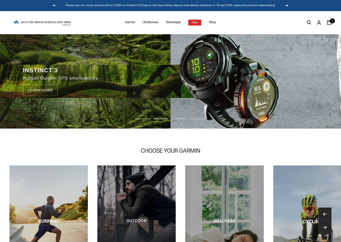 Aeco Technologies (M) Sdn. Bhd. Shopify store homepage store in Malaysia