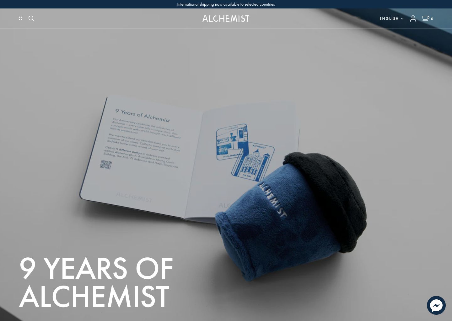 Alchemist Shopify store homepage — food & drink store in Singapore