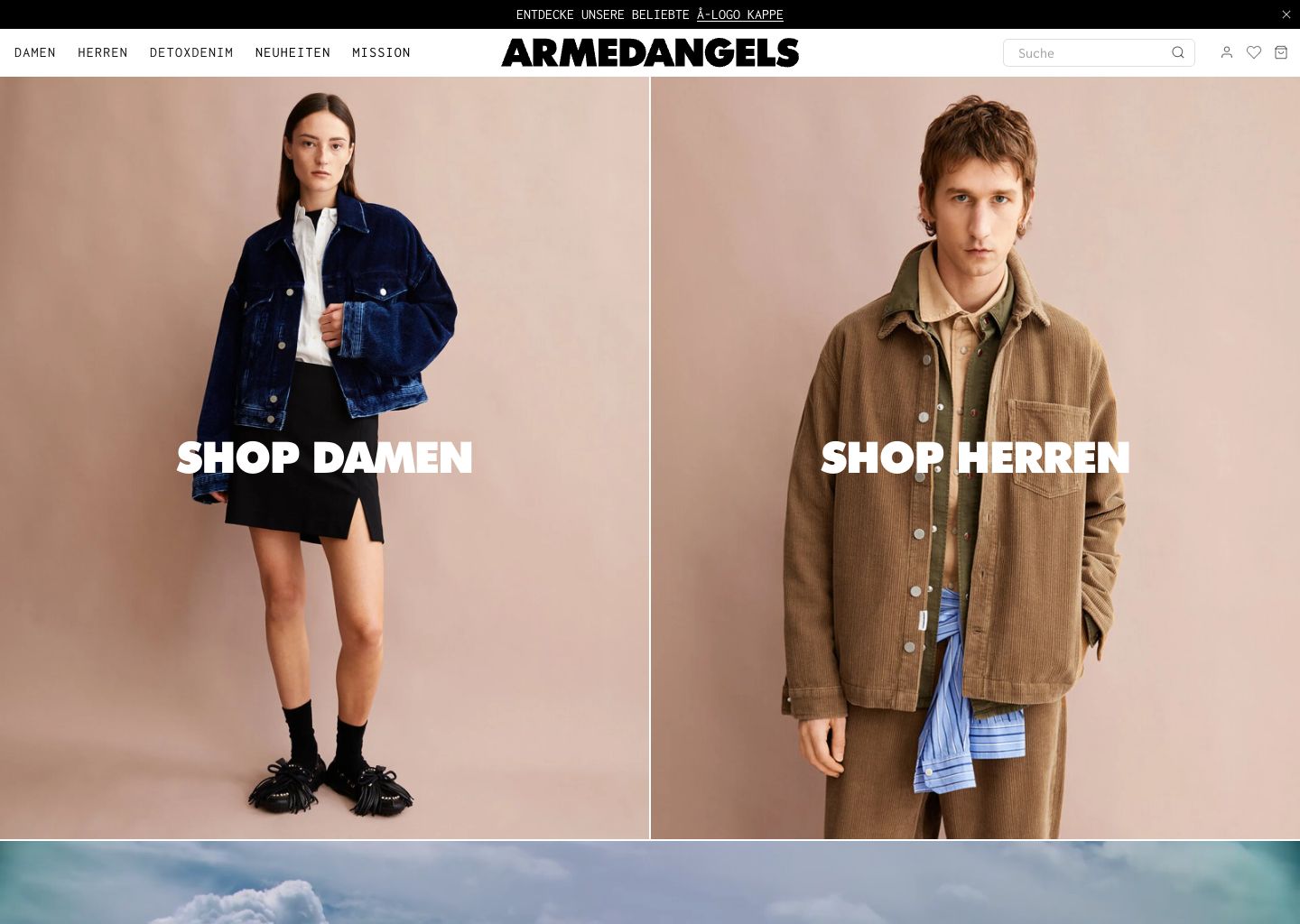 ARMEDANGELS Shopify storefront homepage