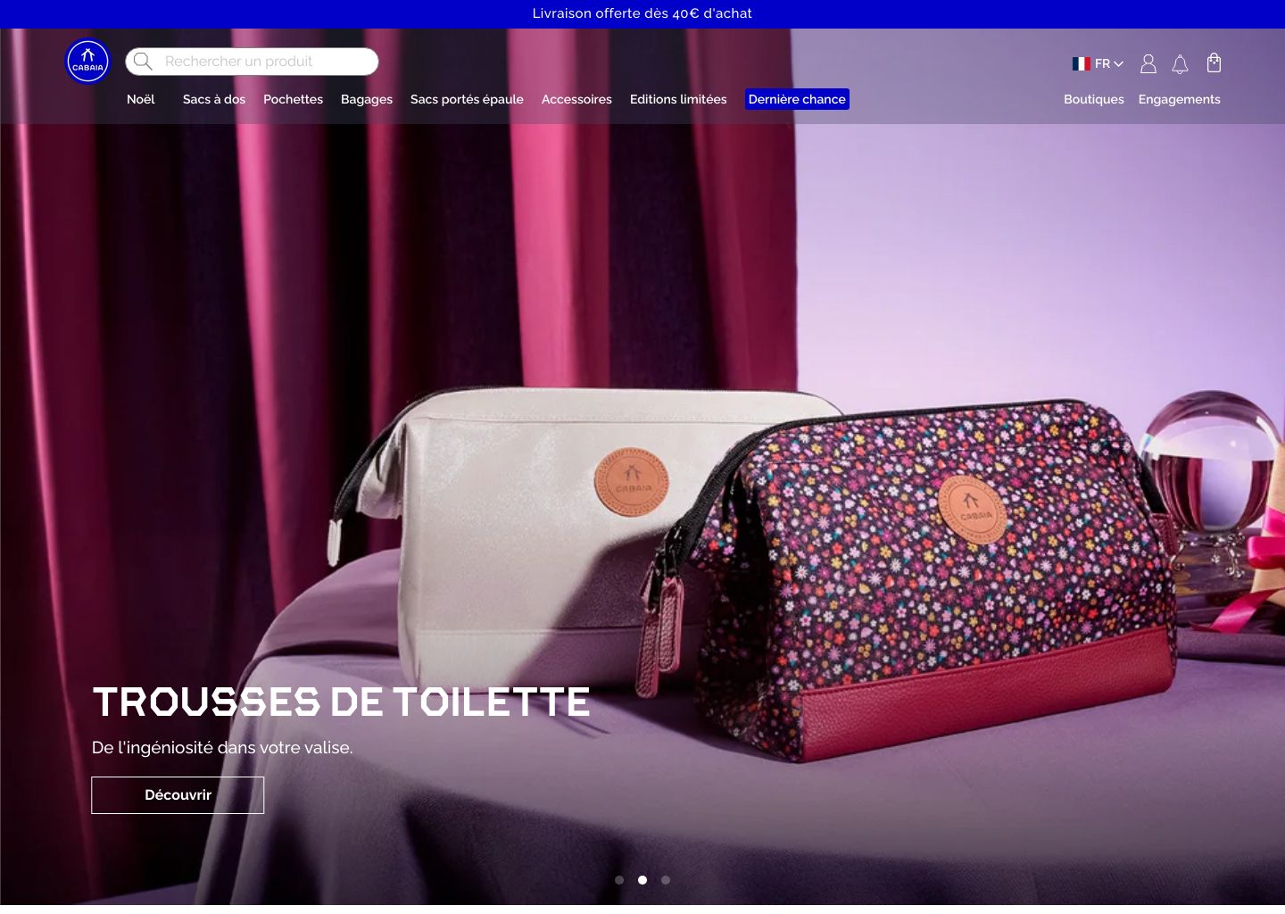 Cabaia Shopify storefront homepage