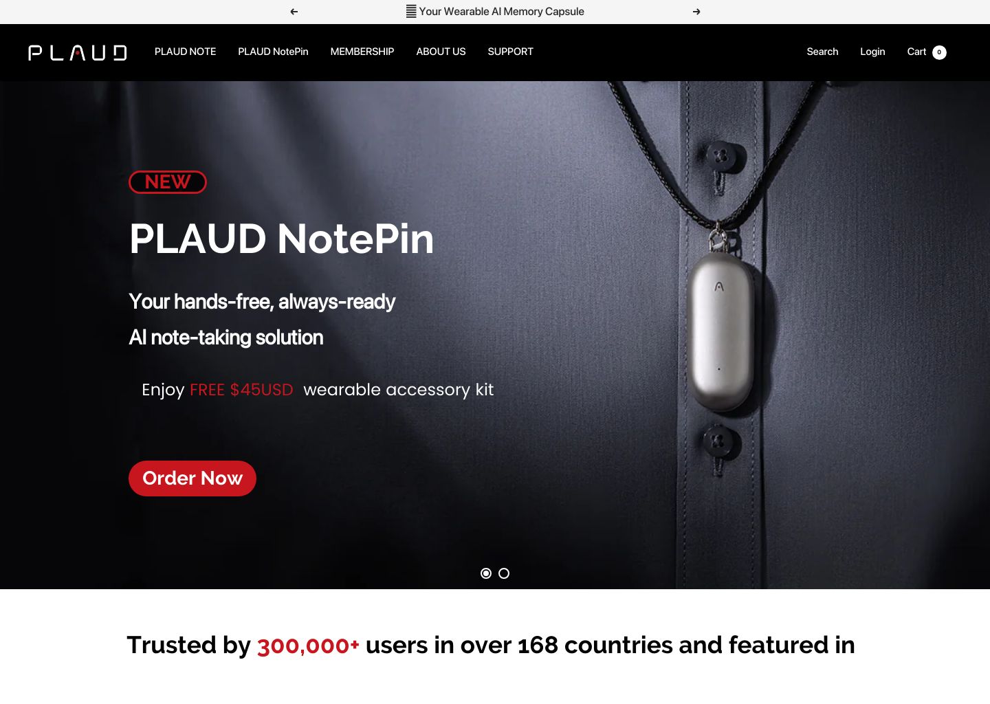 Plaud US Shopify storefront homepage