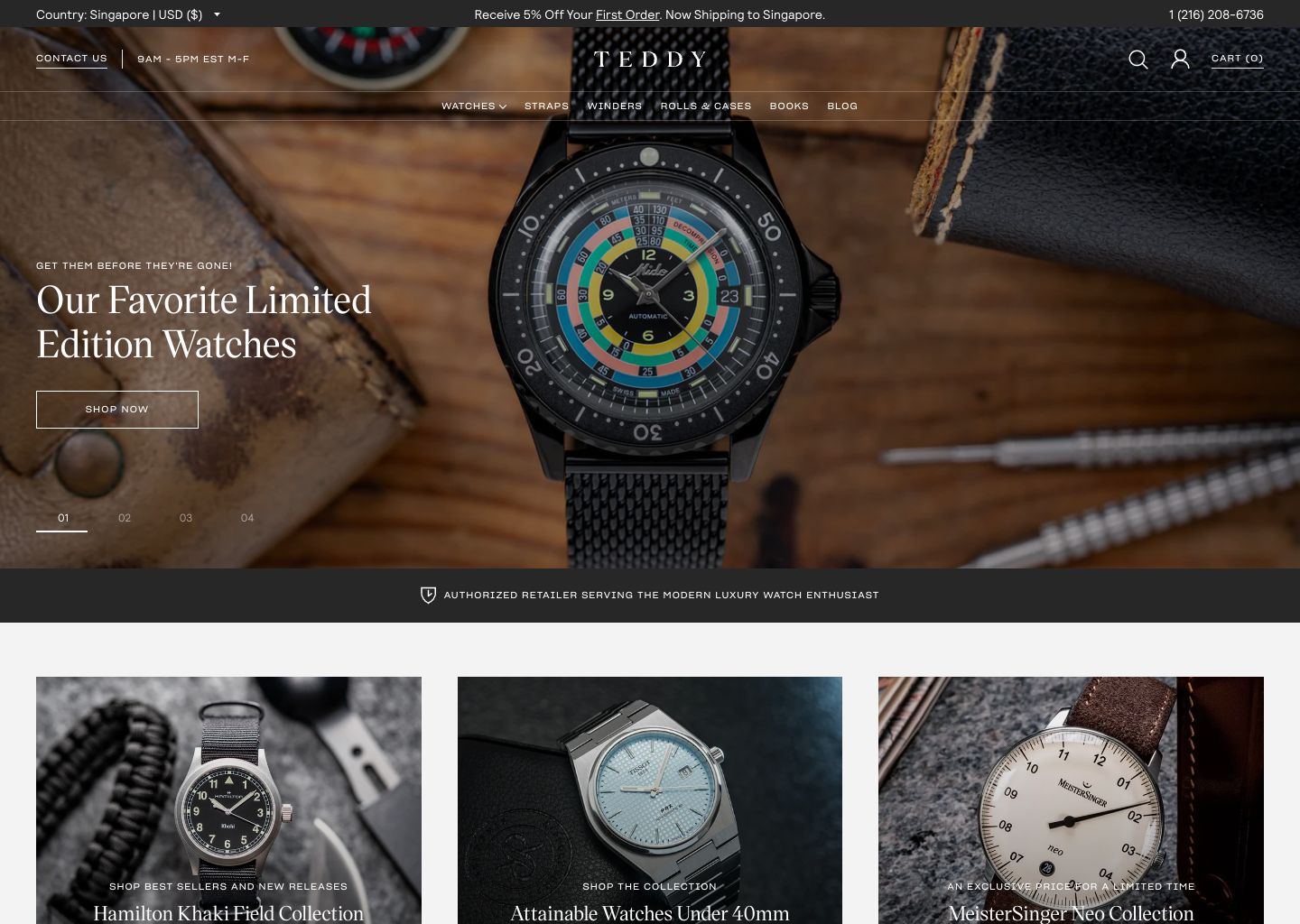 Teddy Baldassarre Shopify storefront homepage