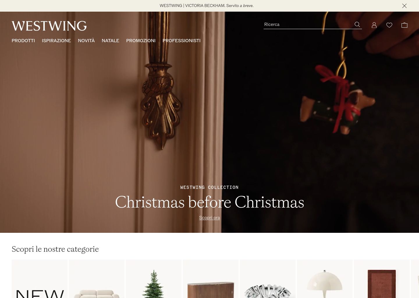 Westwing Shopify storefront homepage